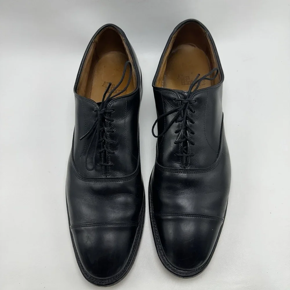 Allen Edmonds Park Avenue 5615 Men 11.5A Black Leather Captoe Oxford Dress Shoes